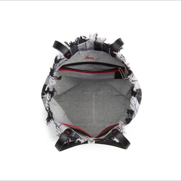 ED Ellen Degeneres Grey Tartan Tote Joy NWT - Picture 5 of 15